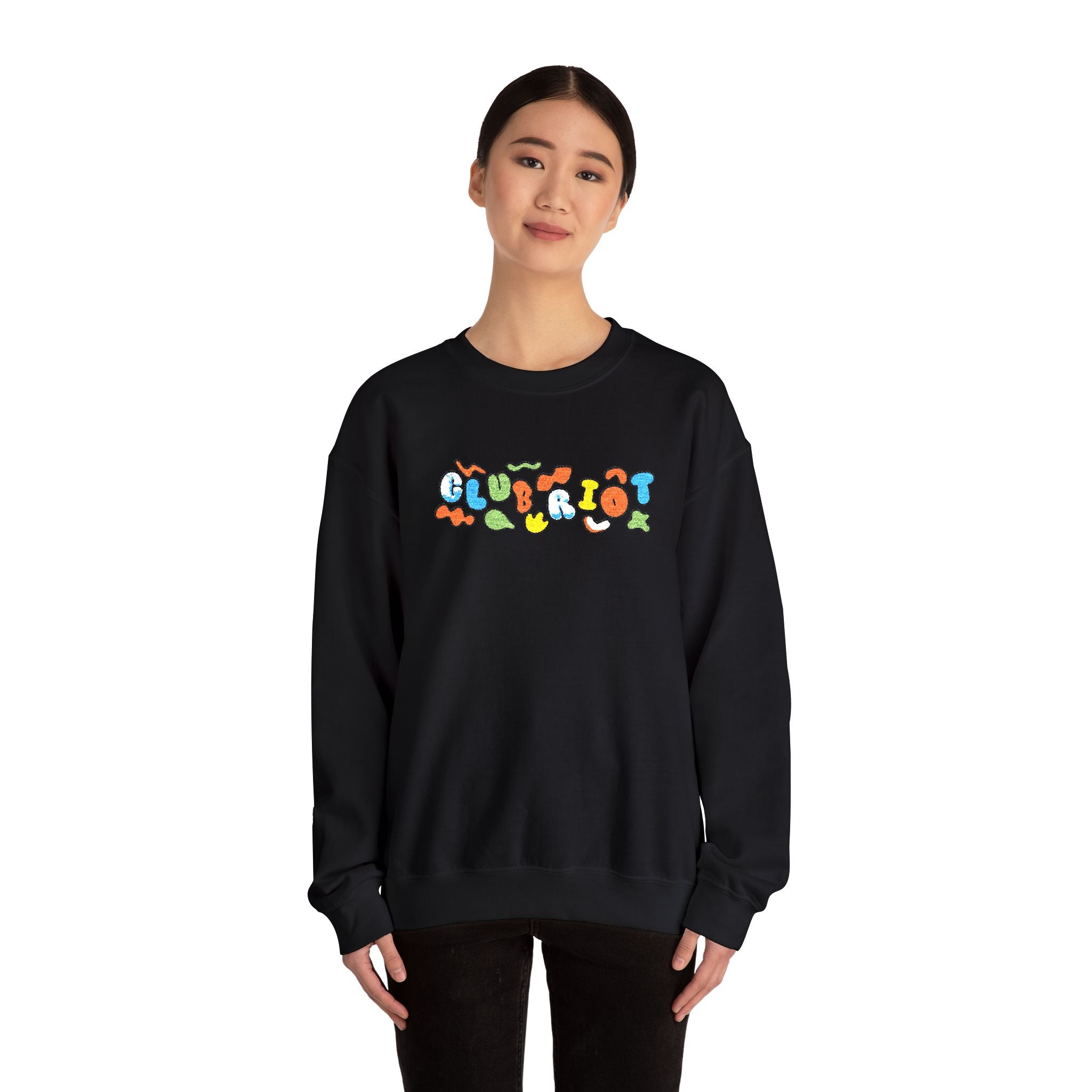 Copy of Sparkling Green Text Crewneck Sweatshirt | Casual Streetwear, Cozy Gift, Unisex Apparel, Everyday Fashion, Holiday Layering Crewneck Sweatshirt – Queer Streetwear Cozy Essential