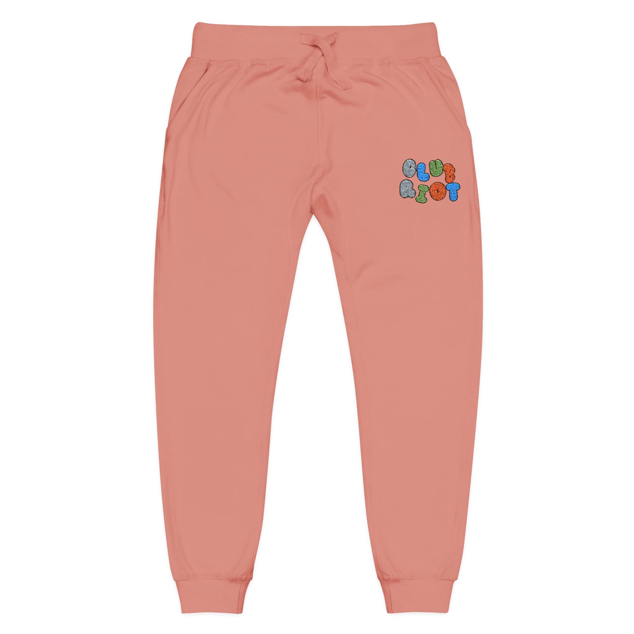 Cozy Embroidered Unisex Fleece Sweatpants, Casual Lounge Pants, Perfect for Relaxing, Gift for Him/Her, Ideal for Everyday Wear – Club Riot Queer Streetwear