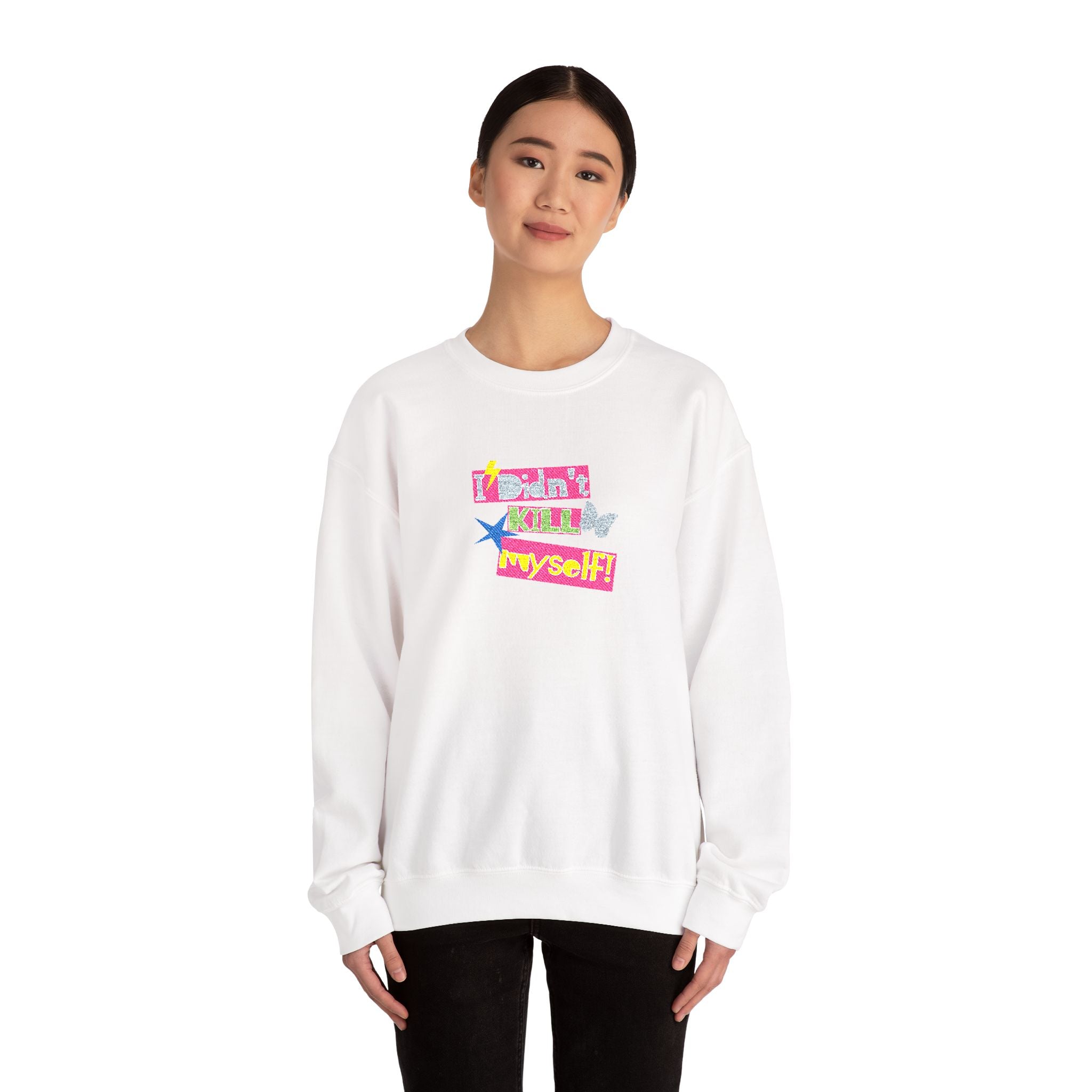 Vibrant Unisex Crewneck Sweatshirt, Cozy Fashion, Casual Wear, Gift for Friends, Colorful Sweatshirt, Everyday Comfort Crewneck Sweatshirt – Queer Streetwear Cozy Essential