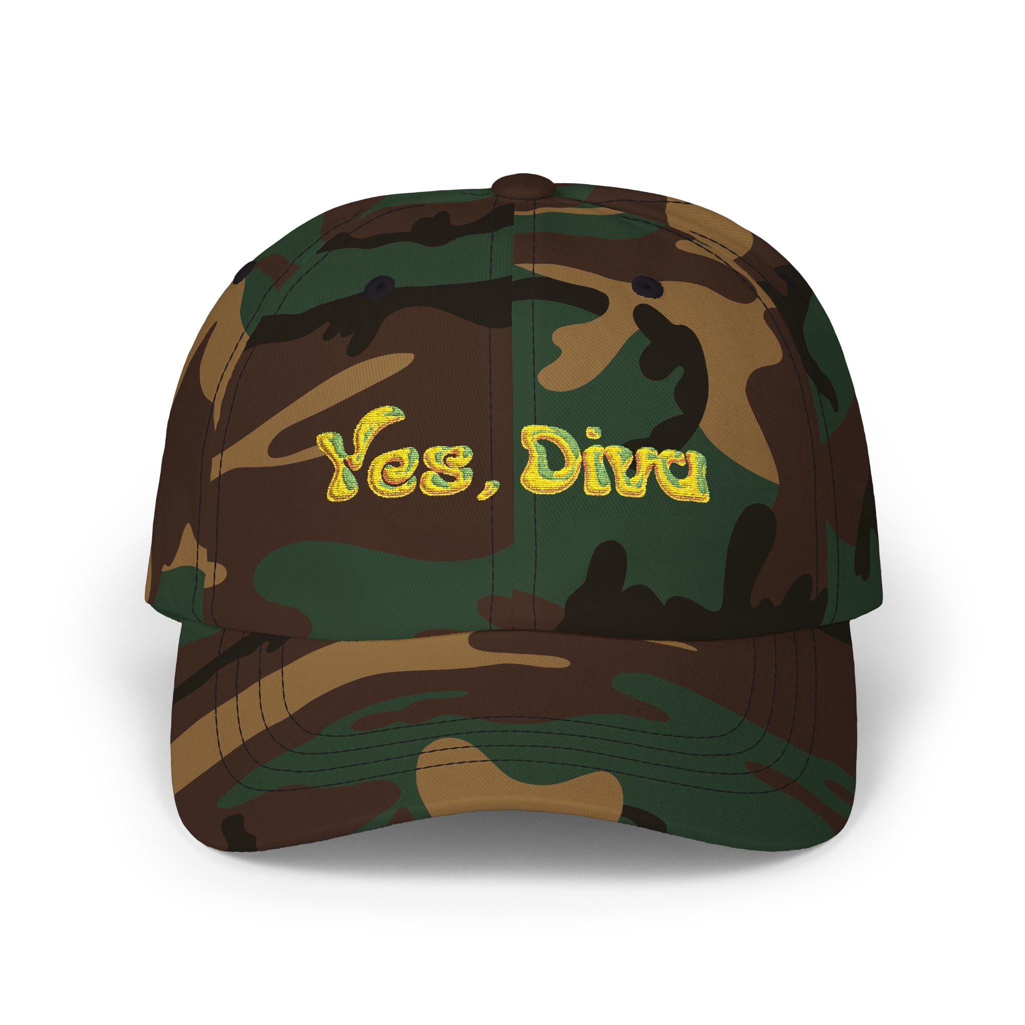 Yes, Diva Classic Dad Cap Snapback Trucker Cap – Embroidered Queer Streetwear Hat