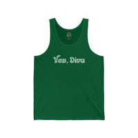 Yes, Diva Unisex Jersey Tank – Stylish and Comfortable Summer Wear – Club Riot Queer Streetwear
