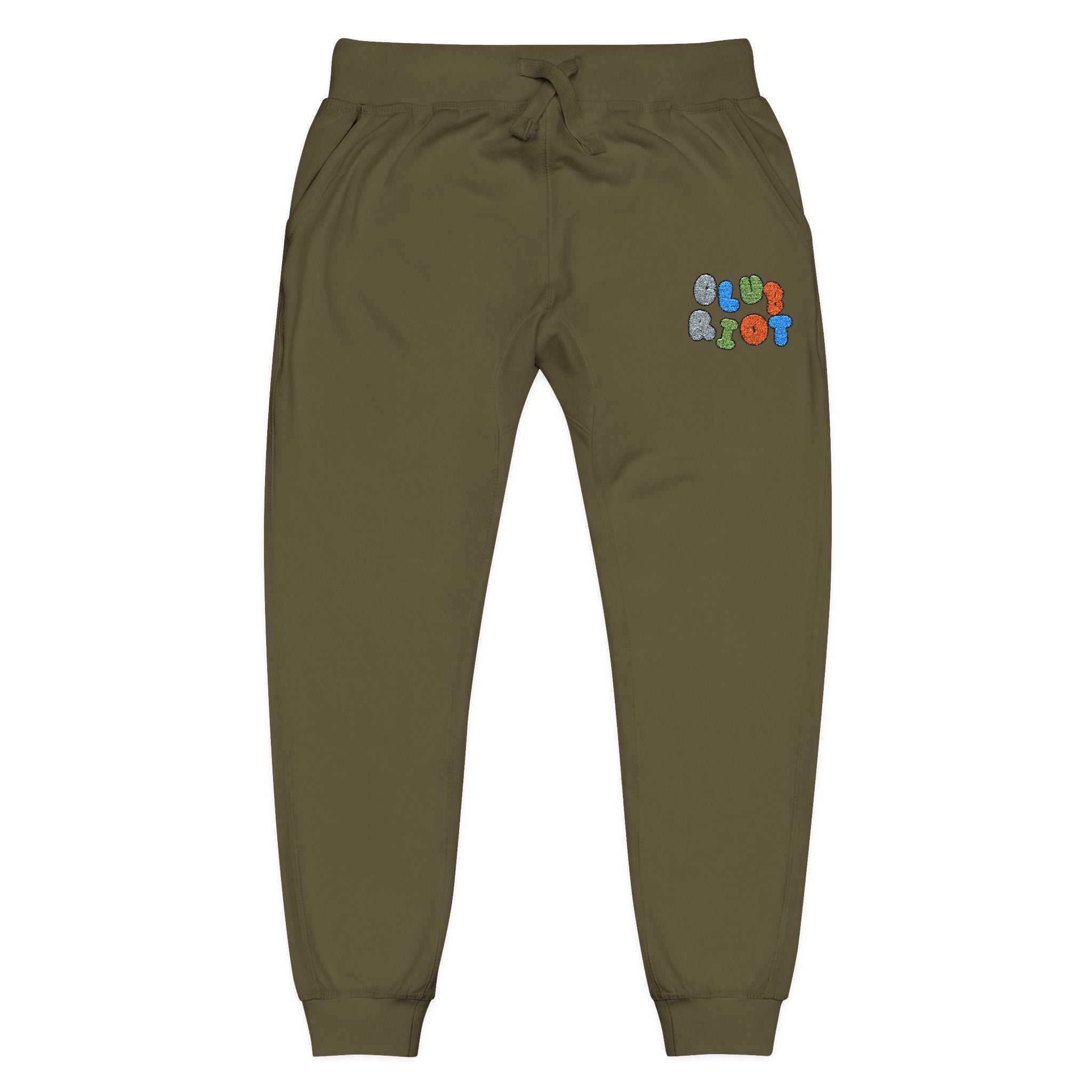 Cozy Embroidered Unisex Fleece Sweatpants, Casual Lounge Pants, Perfect for Relaxing, Gift for Him/Her, Ideal for Everyday Wear – Club Riot Queer Streetwear