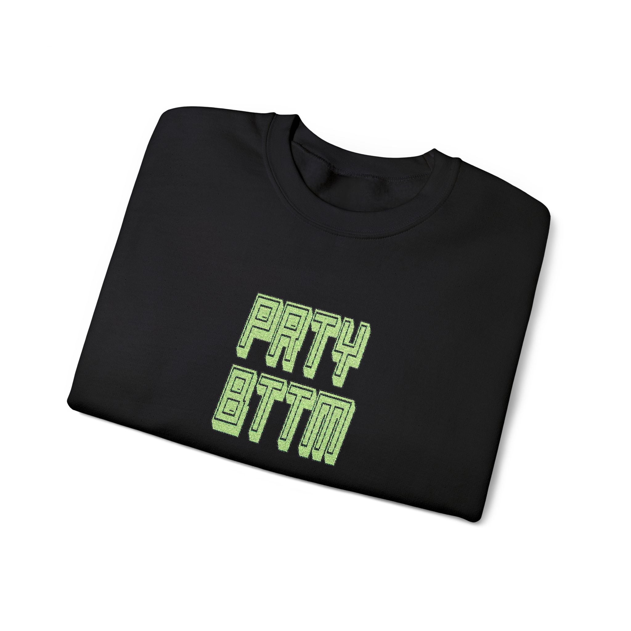 Sparkling Green Text Crewneck Sweatshirt | Casual Streetwear, Cozy Gift, Unisex Apparel, Everyday Fashion, Holiday Layering Crewneck Sweatshirt – Queer Streetwear Cozy Essential