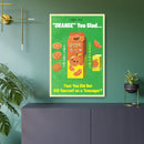 Metal Art Sign - Retro Korean Orange Juice Advertisement with Dark Humor – Club Riot Queer Streetwear