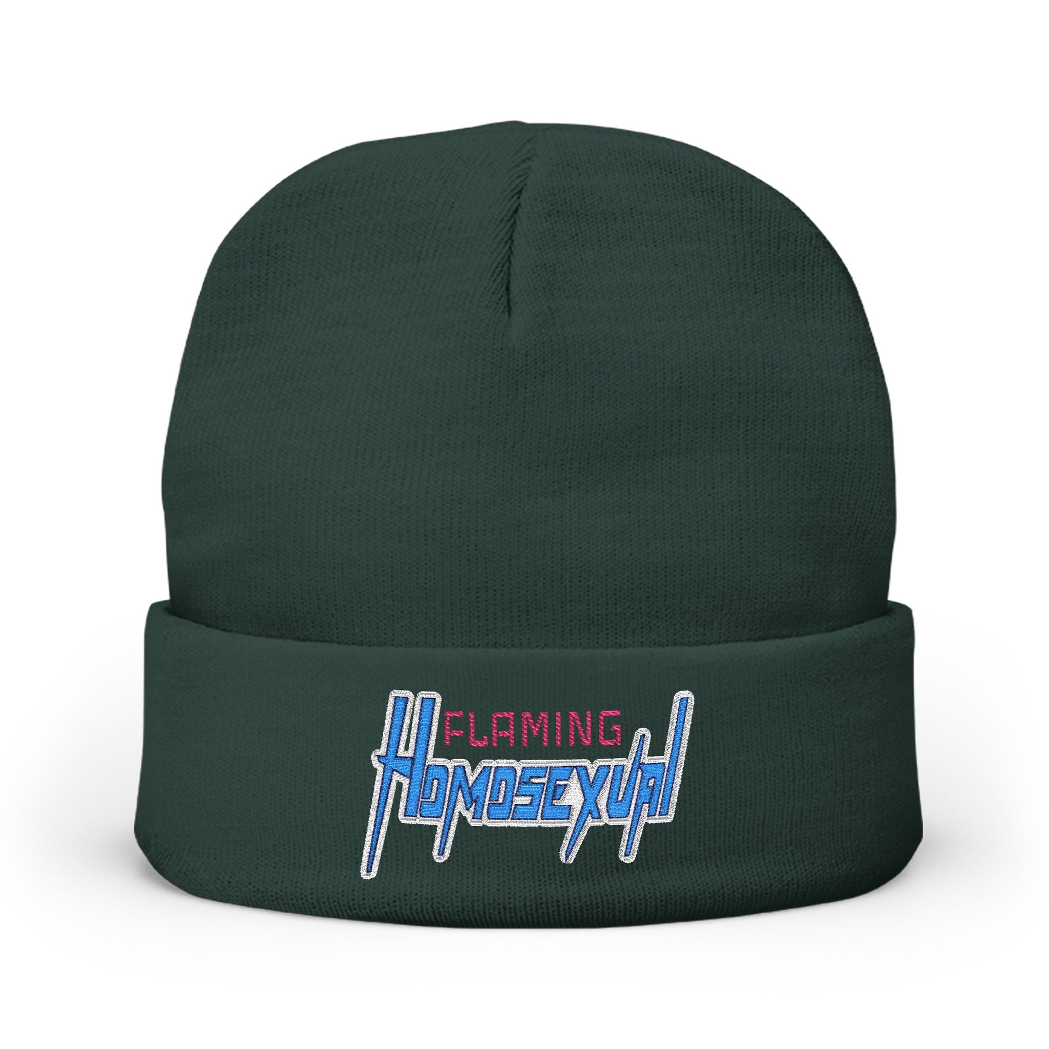 Flaming Homosexual Knit Beanie Snapback Trucker Cap – Embroidered Queer Streetwear Hat