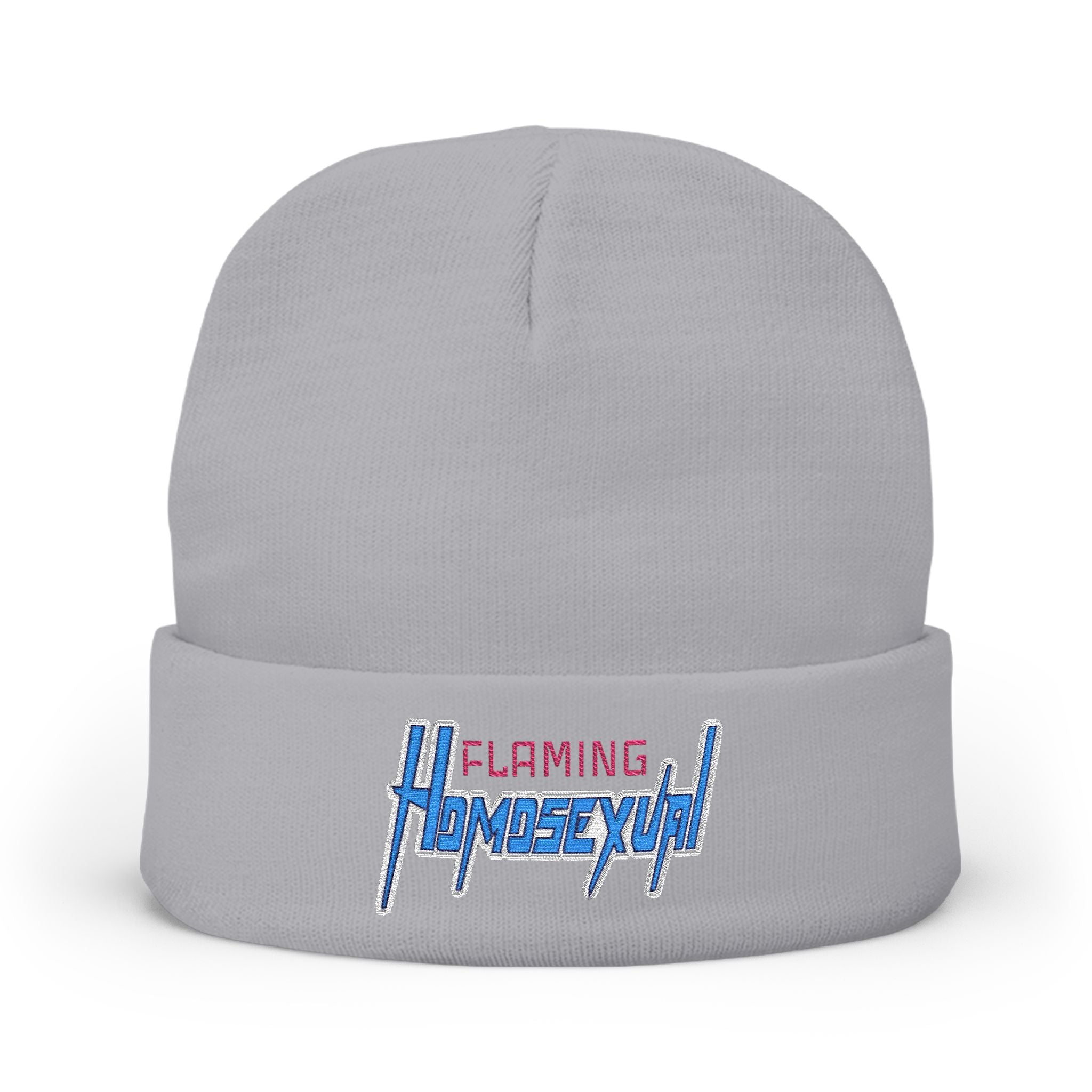 Flaming Homosexual Knit Beanie Snapback Trucker Cap – Embroidered Queer Streetwear Hat