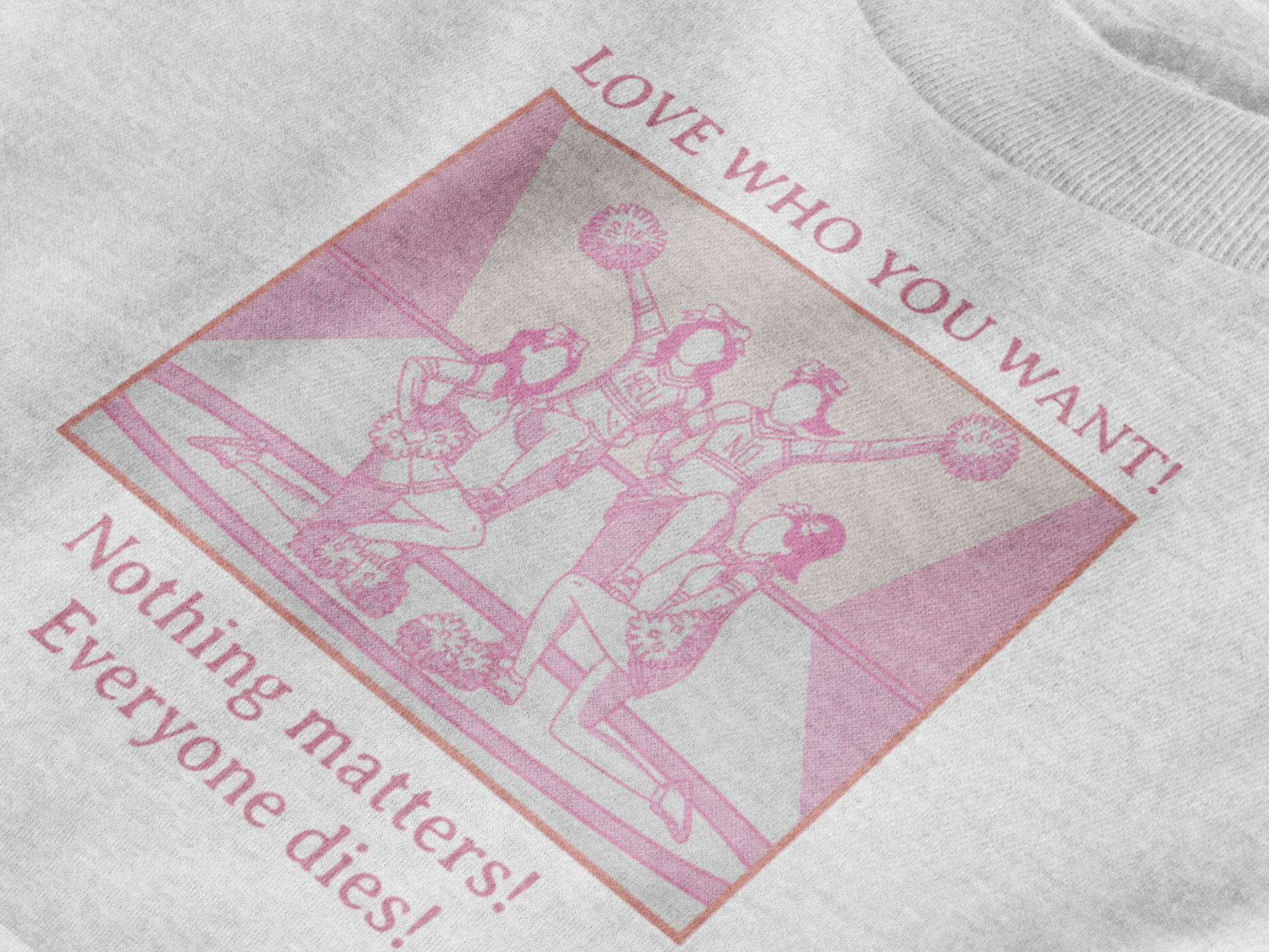 Graphic Sweatshirt Love Who You Want Dark Humor Marriage Equality Quote Crewneck Sweatshirt – Queer Streetwear Cozy Essential