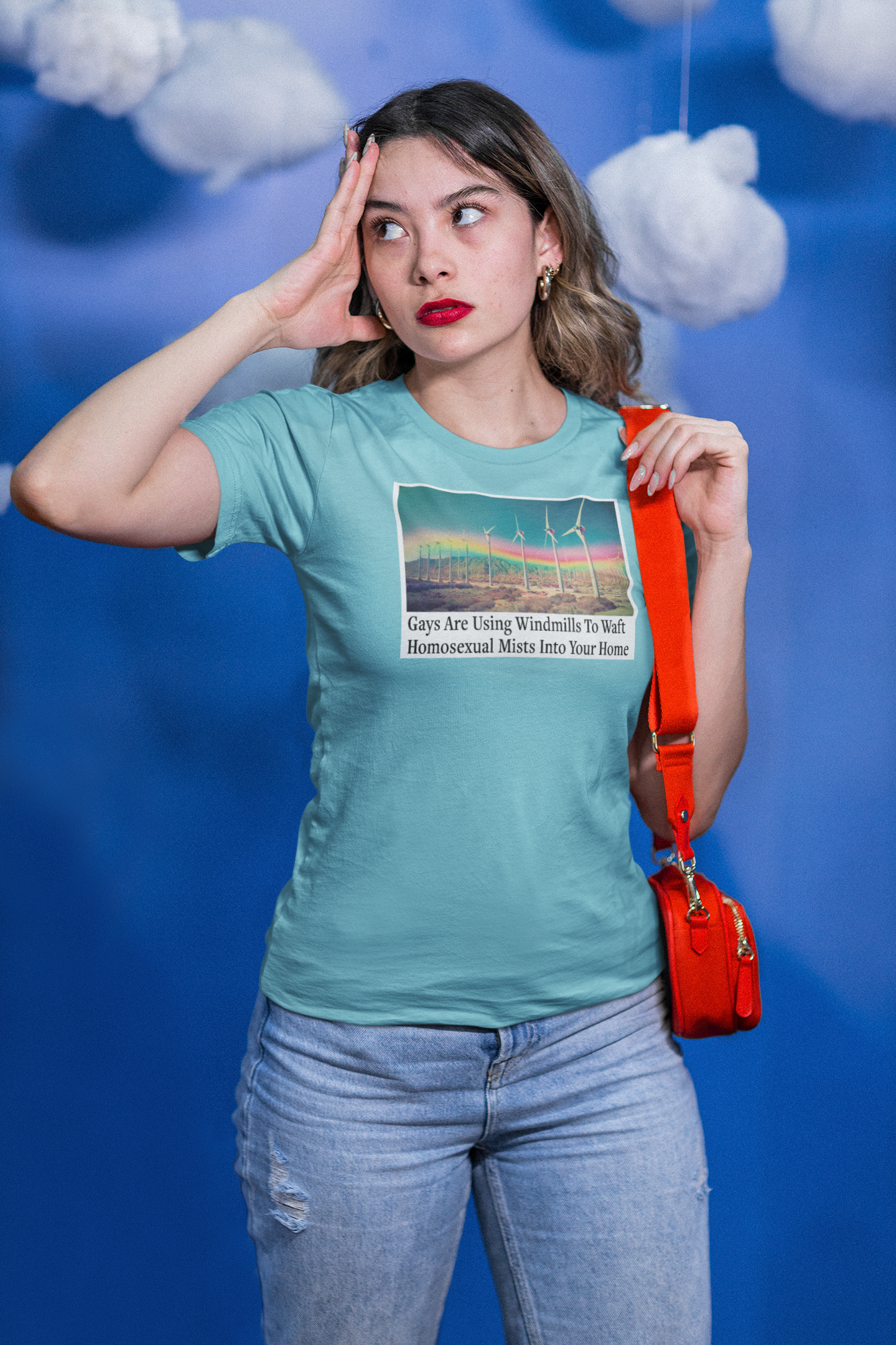"Gays are using windmills to waft homosexual mists into your home" Tee Shirt Unisex T-Shirt – Bold Queer Streetwear Graphic Tee