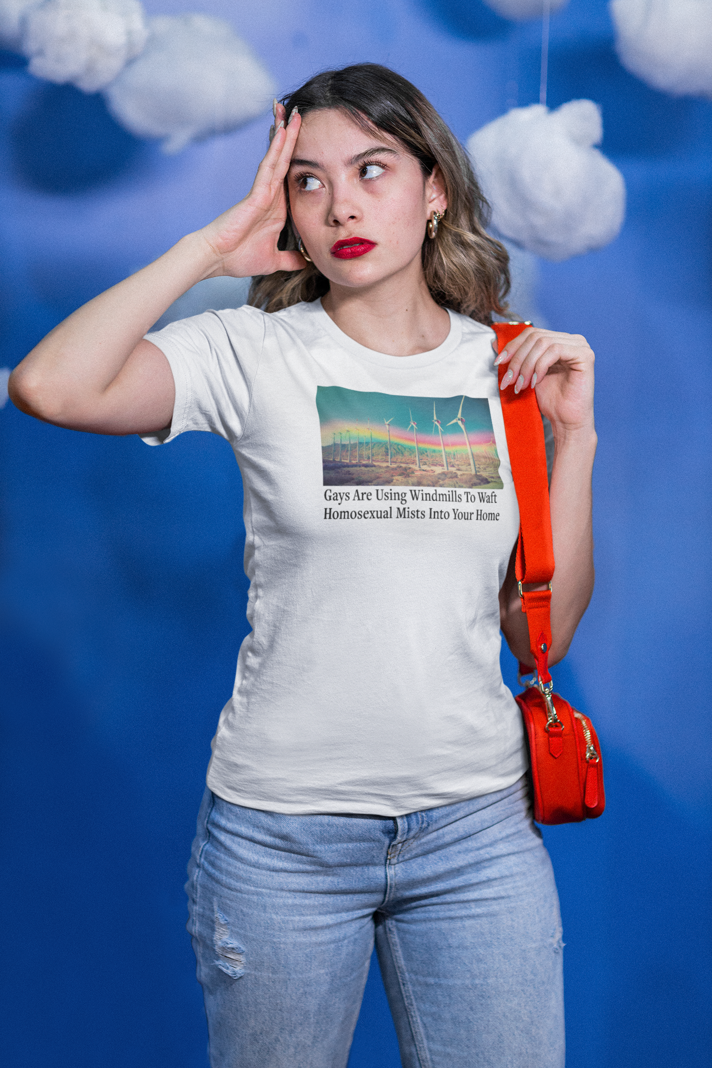 "Gays are using windmills to waft homosexual mists into your home" Tee Shirt Unisex T-Shirt – Bold Queer Streetwear Graphic Tee