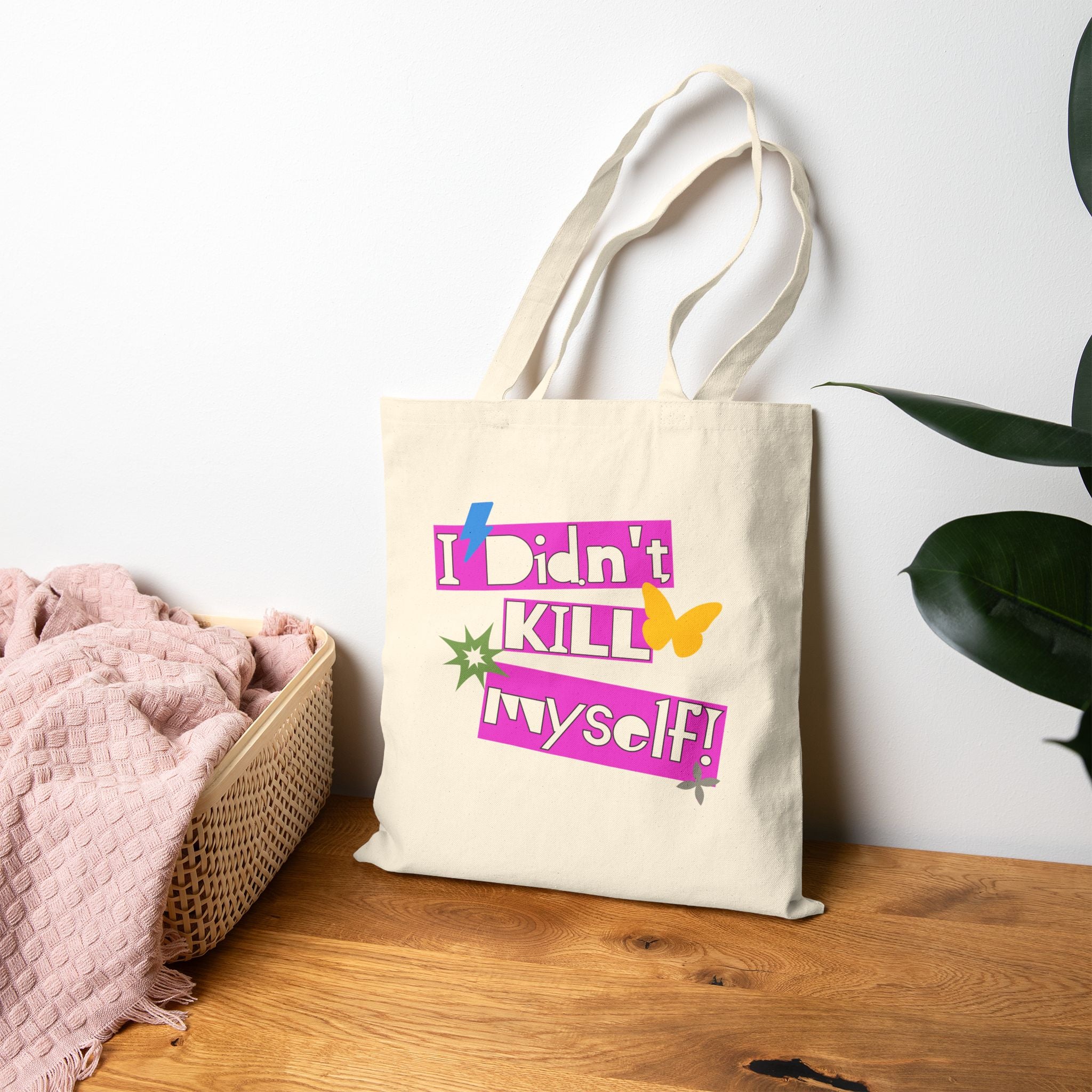 Retro Floral Tote Bag, Eco Cotton Canvas Tote Bag – Queer Streetwear Eco Tote