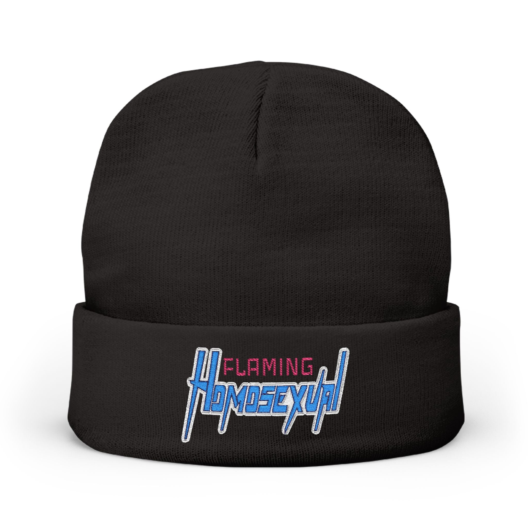 Flaming Homosexual Knit Beanie Snapback Trucker Cap – Embroidered Queer Streetwear Hat