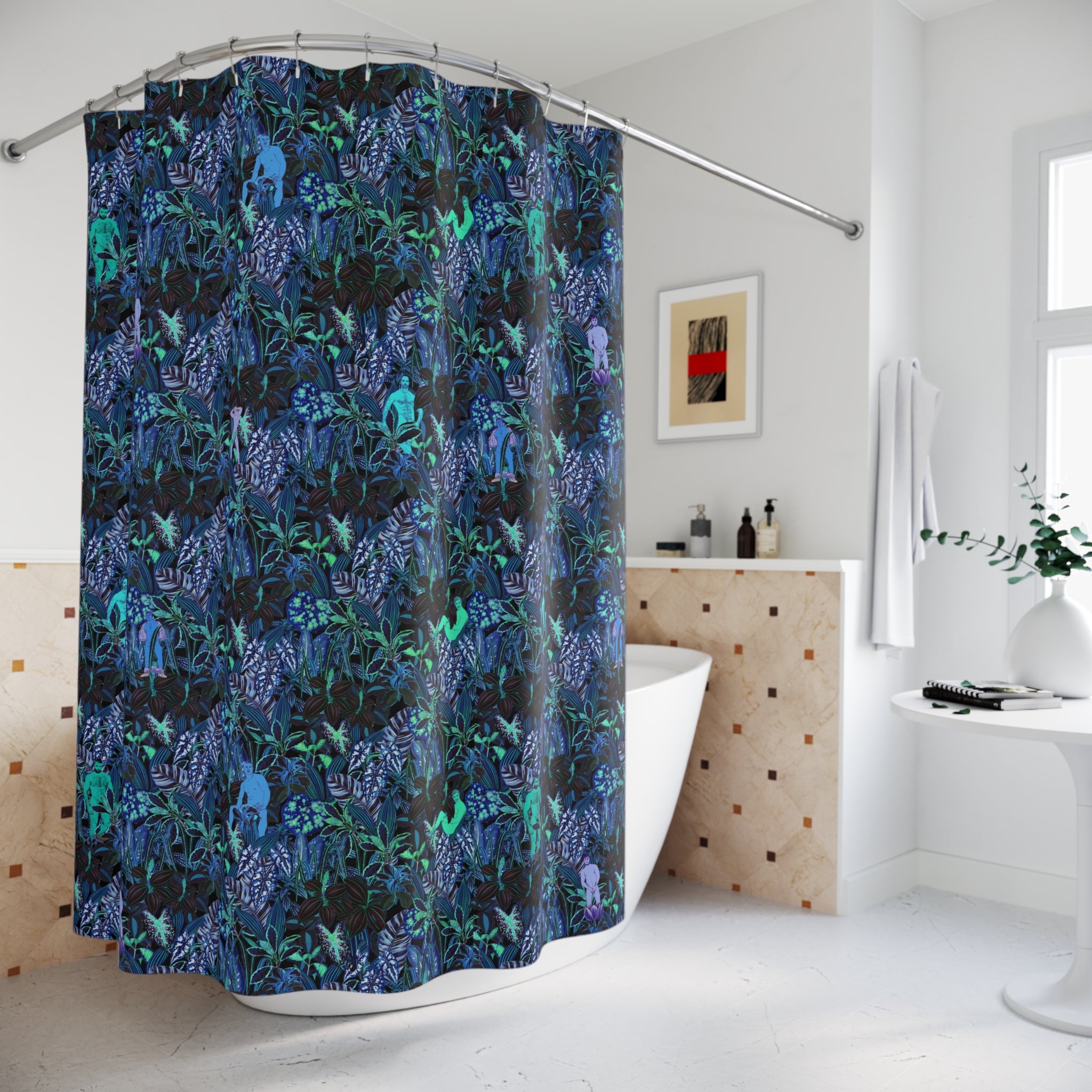 Tropical Jungle Shower Curtains - Vibrant Botanical Design for Modern Bathrooms – Club Riot Queer Streetwear