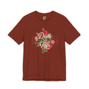 Floral Graphic V Unisex T-Shirt – Bold Queer Streetwear Graphic Tee