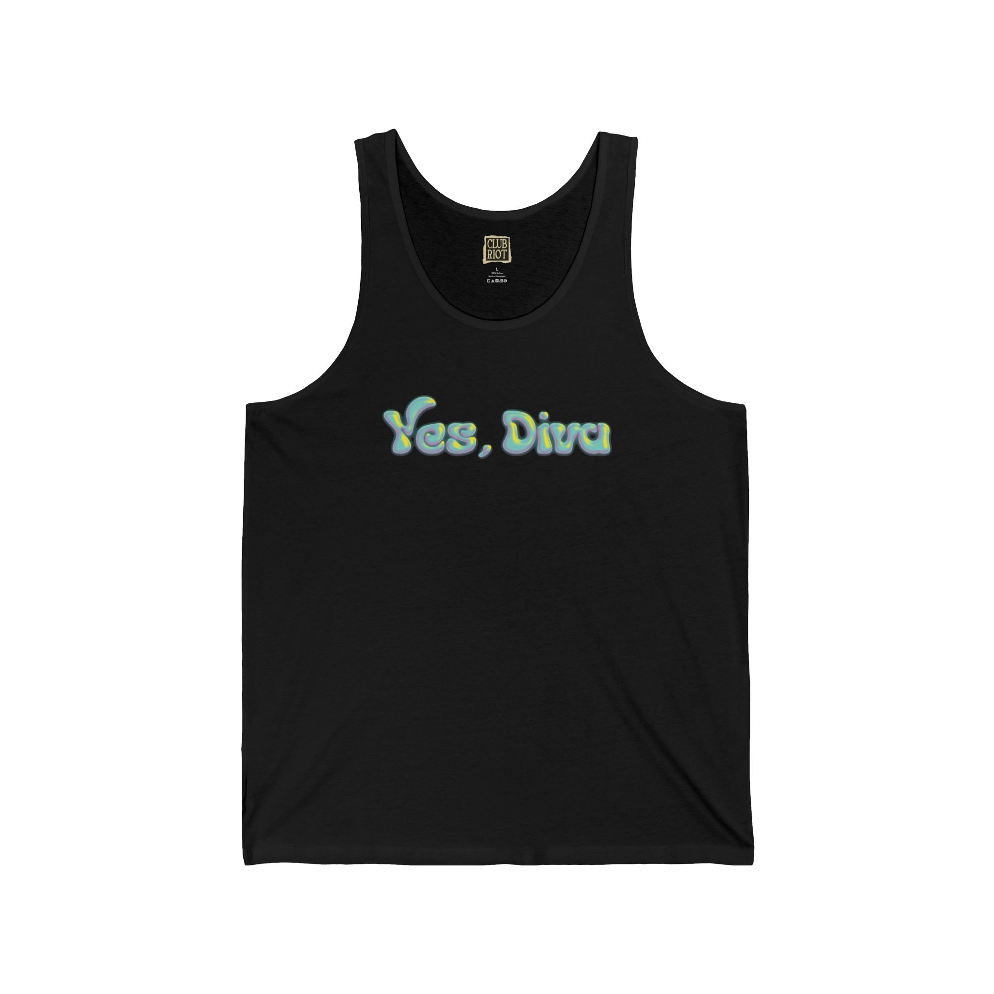 Yes, Diva Unisex Jersey Tank – Stylish and Comfortable Summer Wear – Club Riot Queer Streetwear