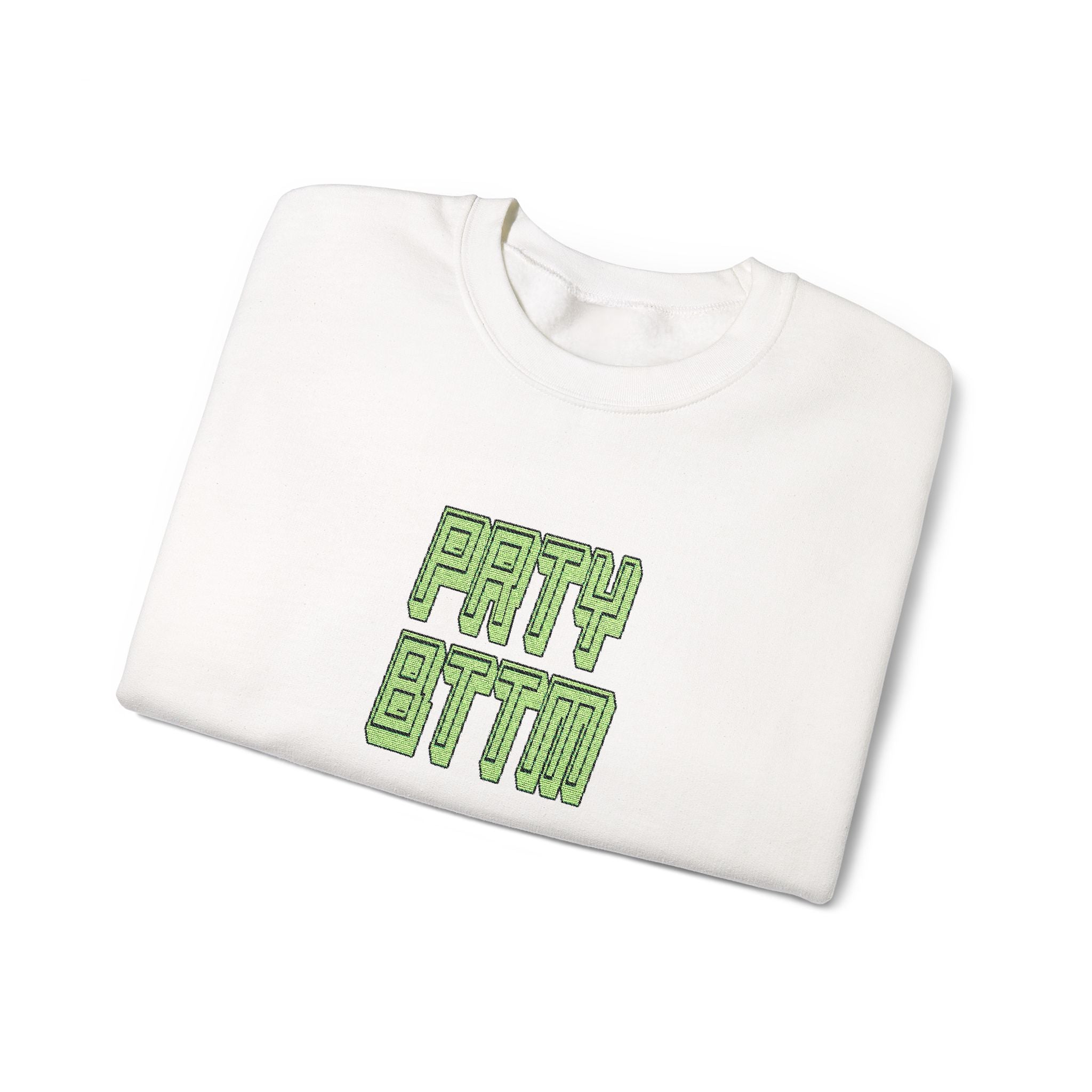 Sparkling Green Text Crewneck Sweatshirt | Casual Streetwear, Cozy Gift, Unisex Apparel, Everyday Fashion, Holiday Layering Crewneck Sweatshirt – Queer Streetwear Cozy Essential