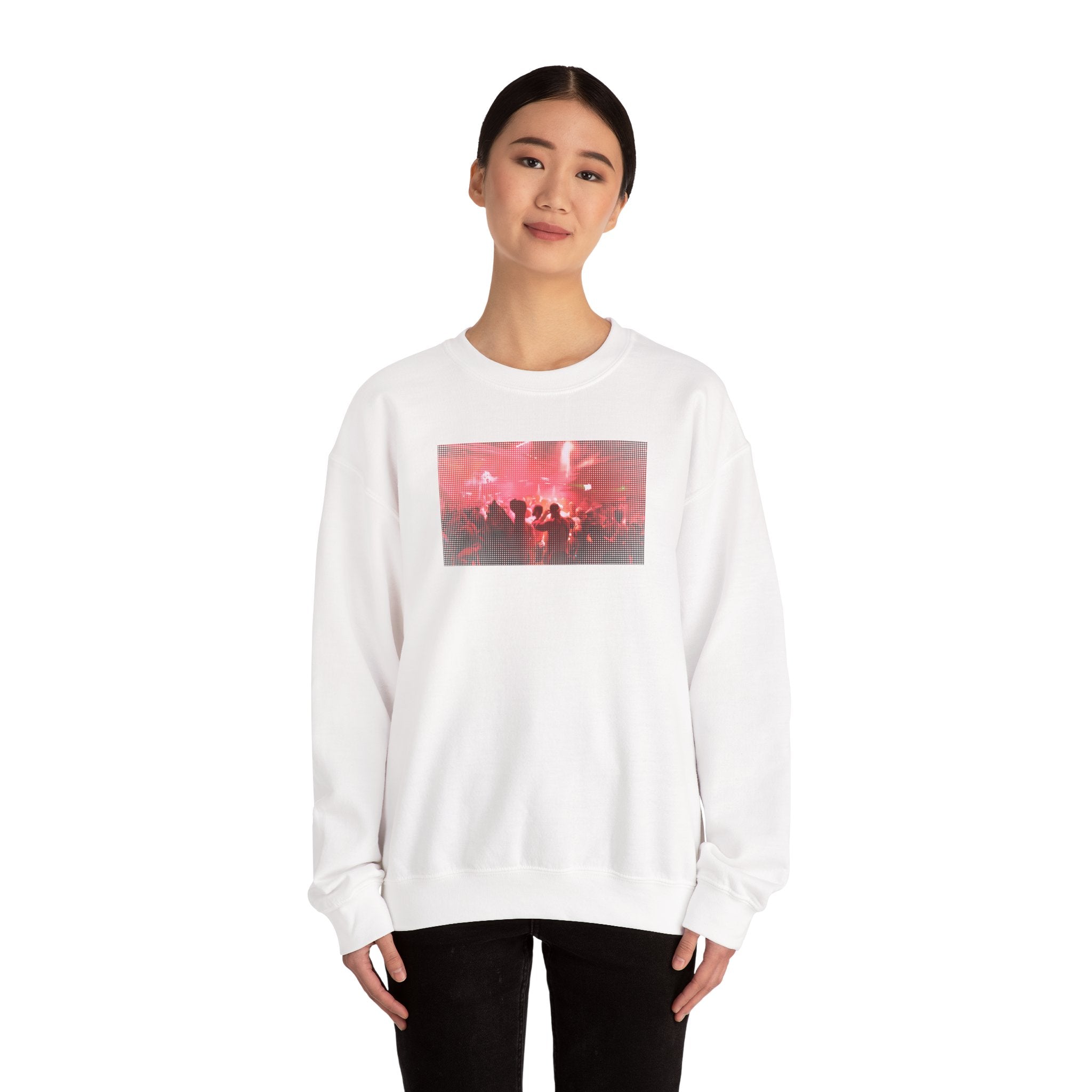 Vibrant Party Crewneck Sweatshirt Crewneck Sweatshirt – Queer Streetwear Cozy Essential