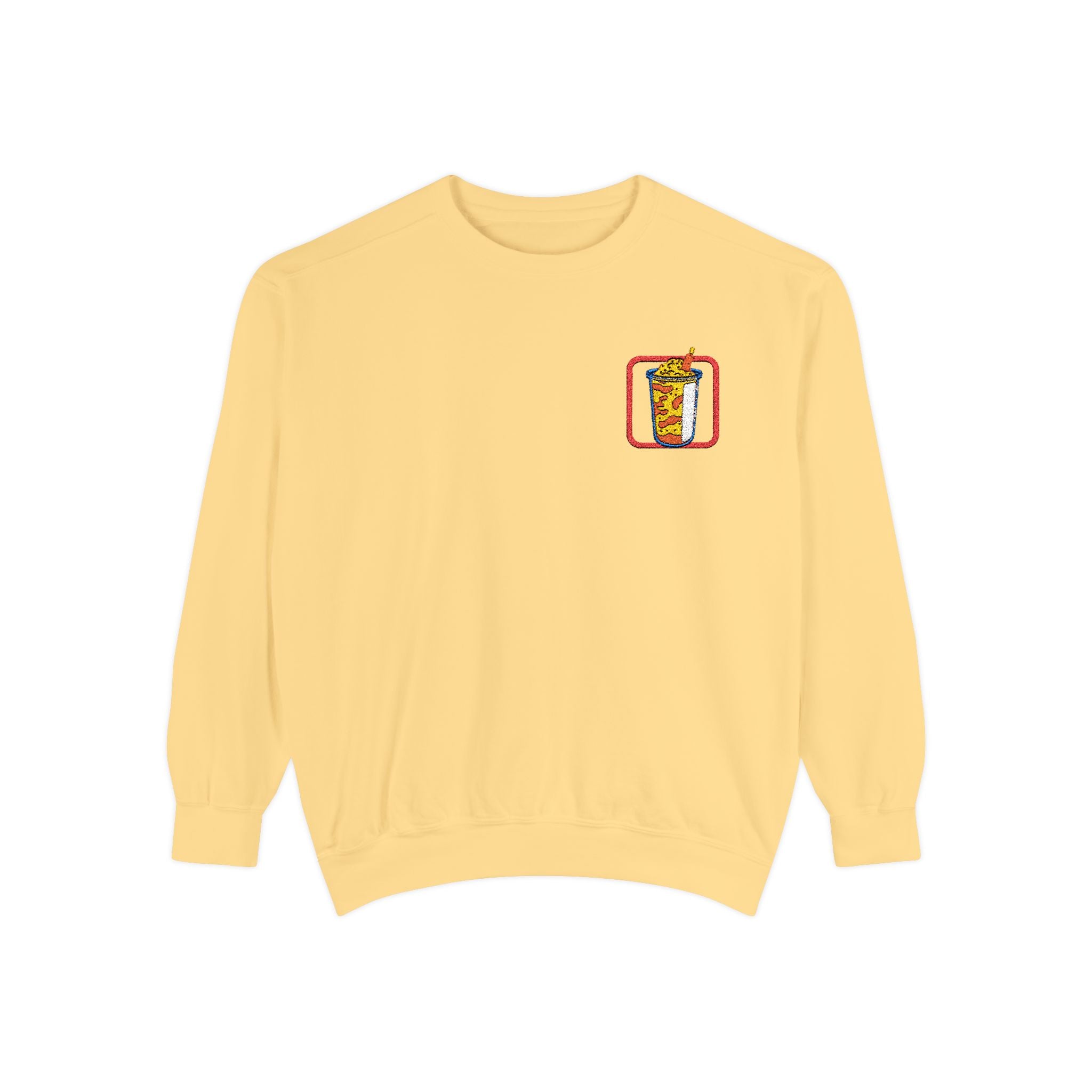 Chamoy Dreams Embroidered Sweatshirt – Spicy, Sweet, and Soft AF Crewneck Sweatshirt – Queer Streetwear Cozy Essential