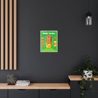 Metal Art Sign - Retro Korean Orange Juice Advertisement with Dark Humor – Club Riot Queer Streetwear
