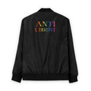 Bold Embroidered Bomber Jacket for Unique Style, Streetwear, Fashion Statement, Gift Idea, Sustainable Fashion – Club Riot Queer Streetwear