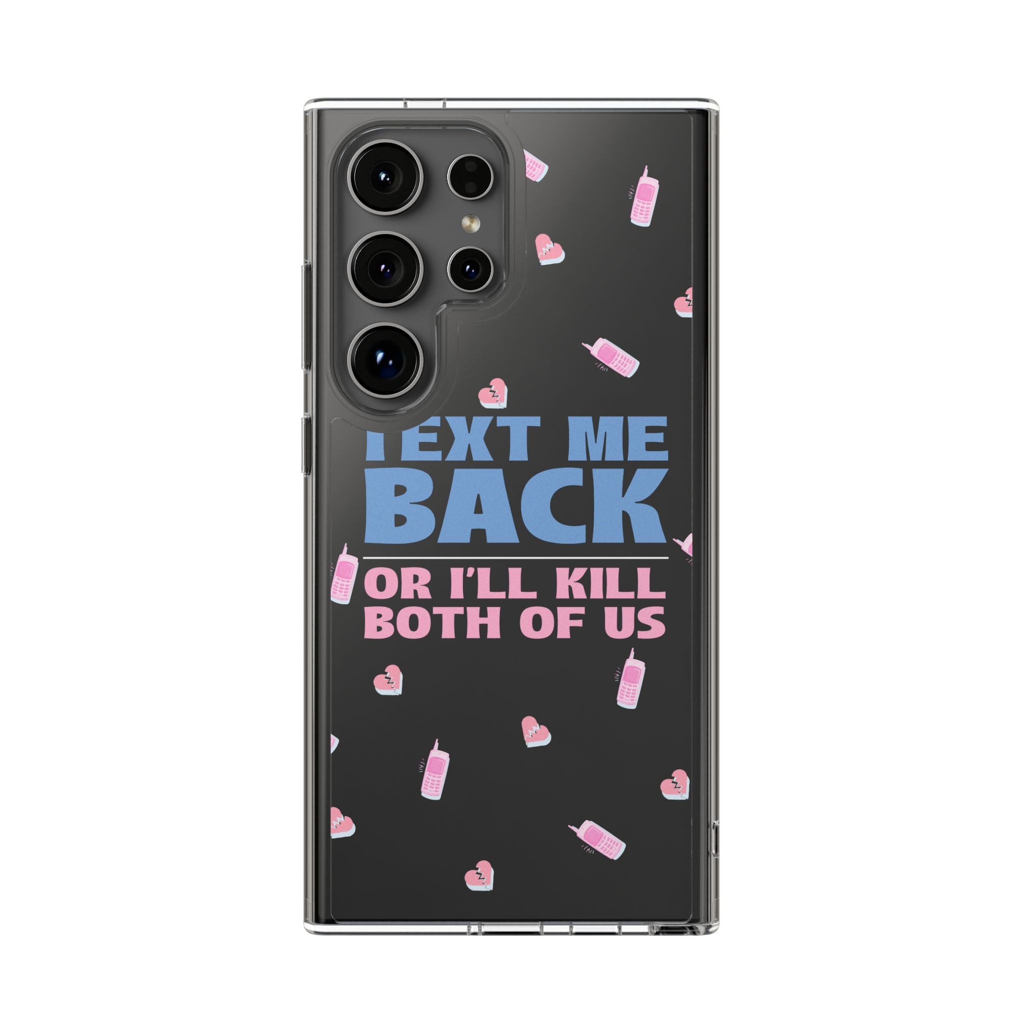 Dark Humor "Text Me Back" Phone Case – A Perfect Blend of Flirtation and Frustration Phone Case – Bold Queer Streetwear Tech Accessory
