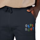 Cozy Embroidered Unisex Fleece Sweatpants, Casual Lounge Pants, Perfect for Relaxing, Gift for Him/Her, Ideal for Everyday Wear – Club Riot Queer Streetwear