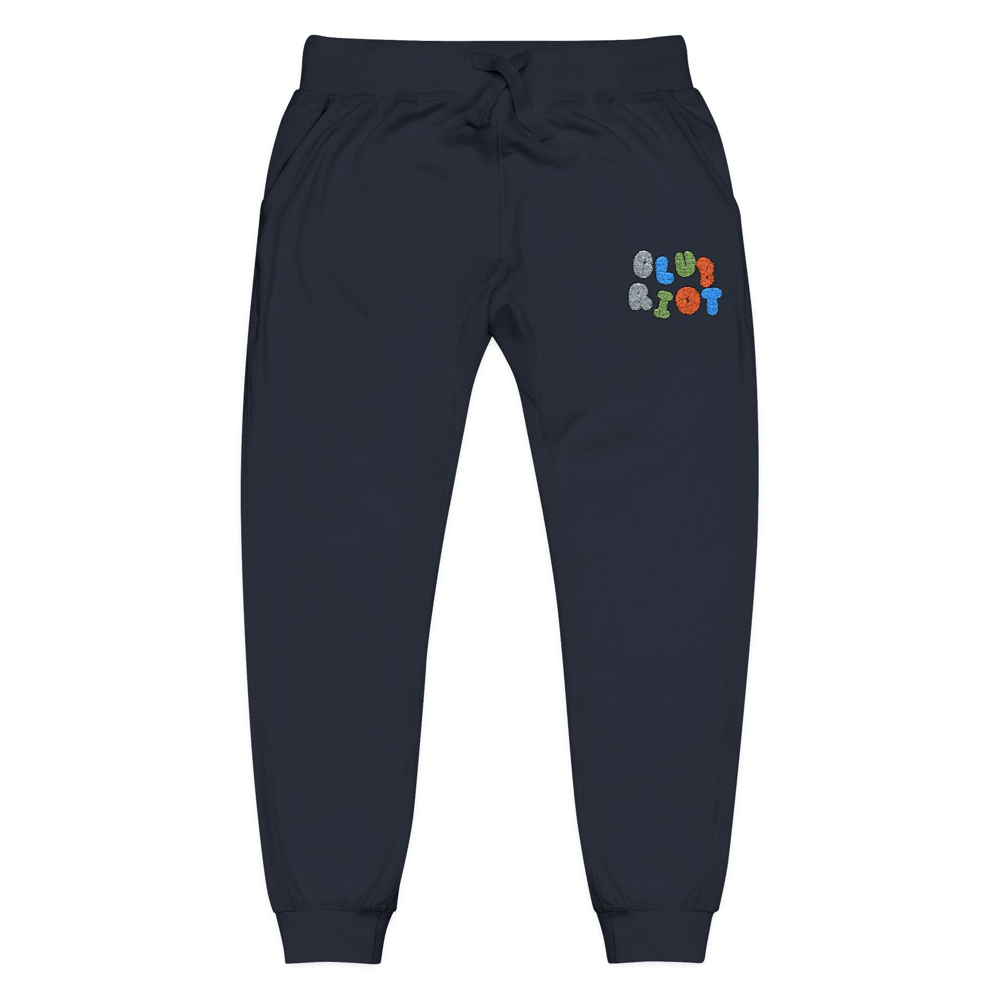 Cozy Embroidered Unisex Fleece Sweatpants, Casual Lounge Pants, Perfect for Relaxing, Gift for Him/Her, Ideal for Everyday Wear – Club Riot Queer Streetwear