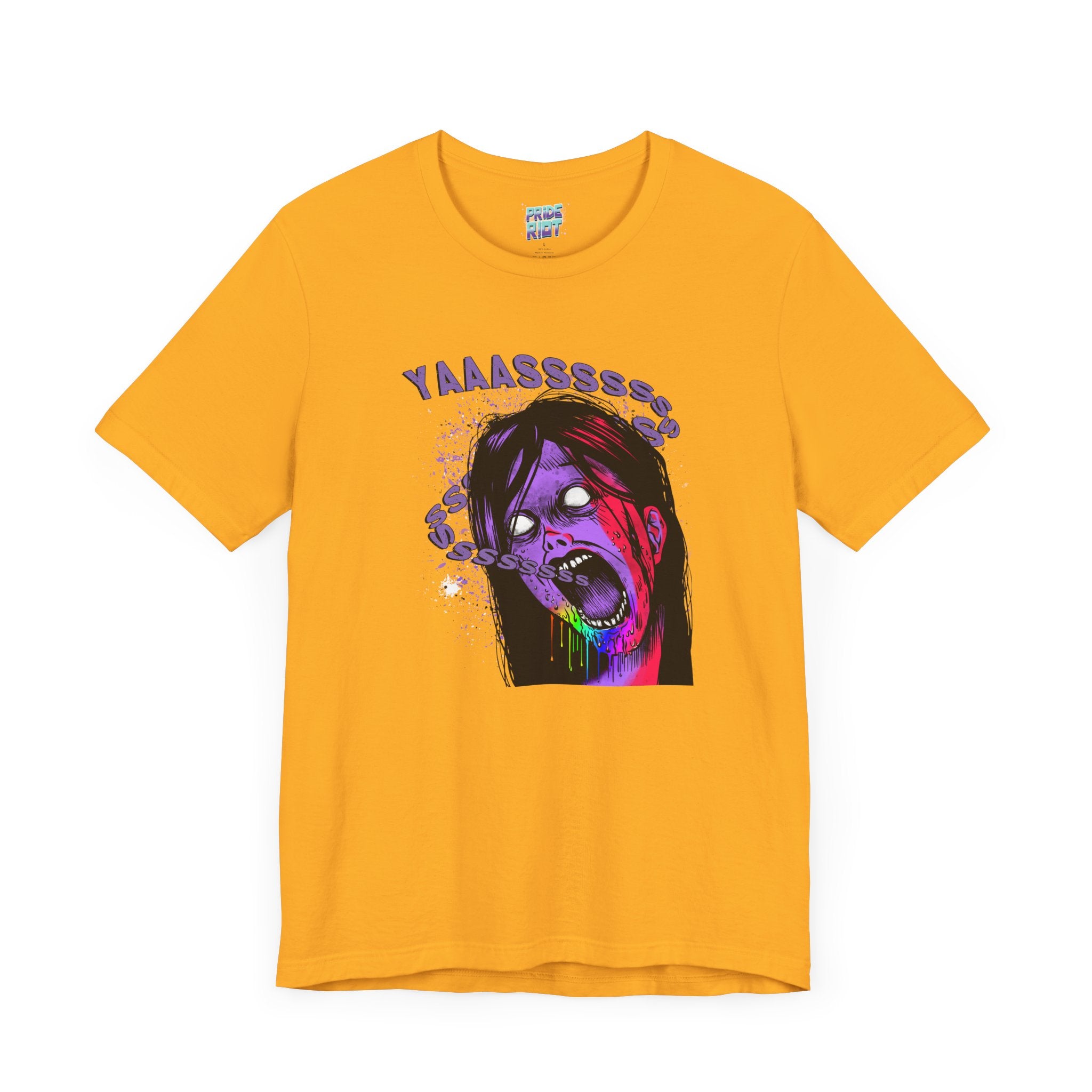YAAASSSS Zombie Ally Graphic Unisex Tee Unisex T-Shirt – Bold Queer Streetwear Graphic Tee