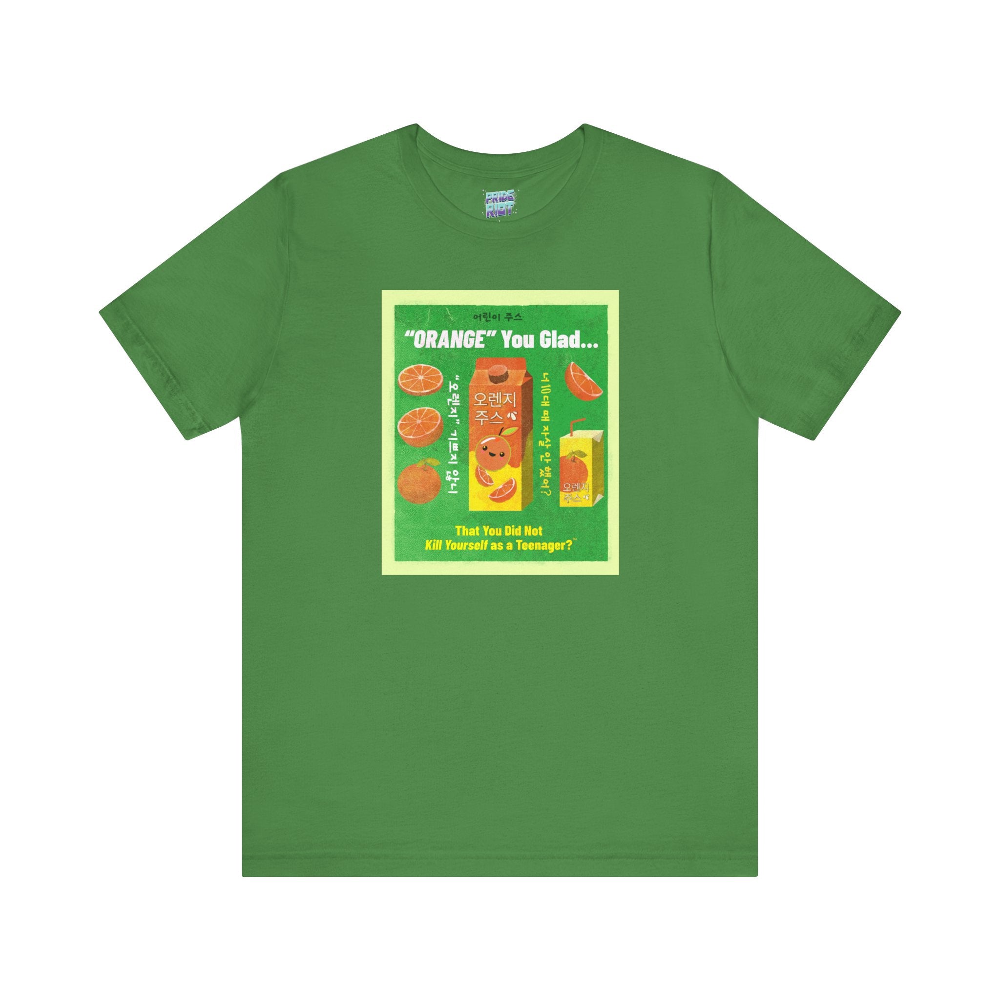 Retro Korean Orange Juice Tee Unisex T-Shirt – Bold Queer Streetwear Graphic Tee