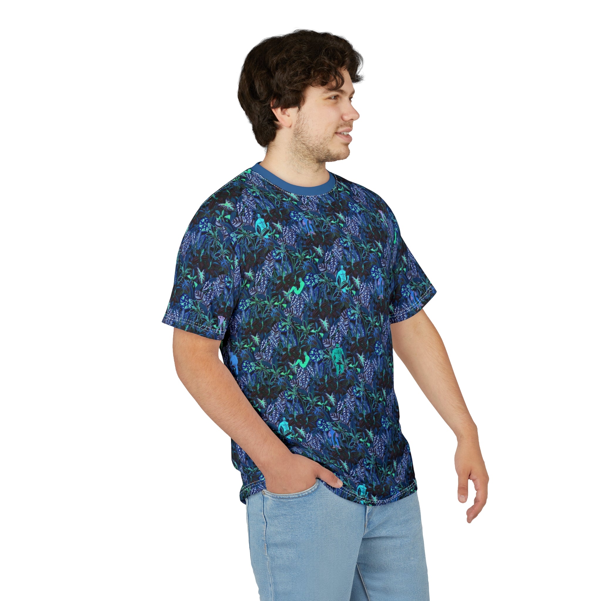 "Hidden Hunks" Tropical Jungle Unisex Tee Unisex T-Shirt – Bold Queer Streetwear Graphic Tee