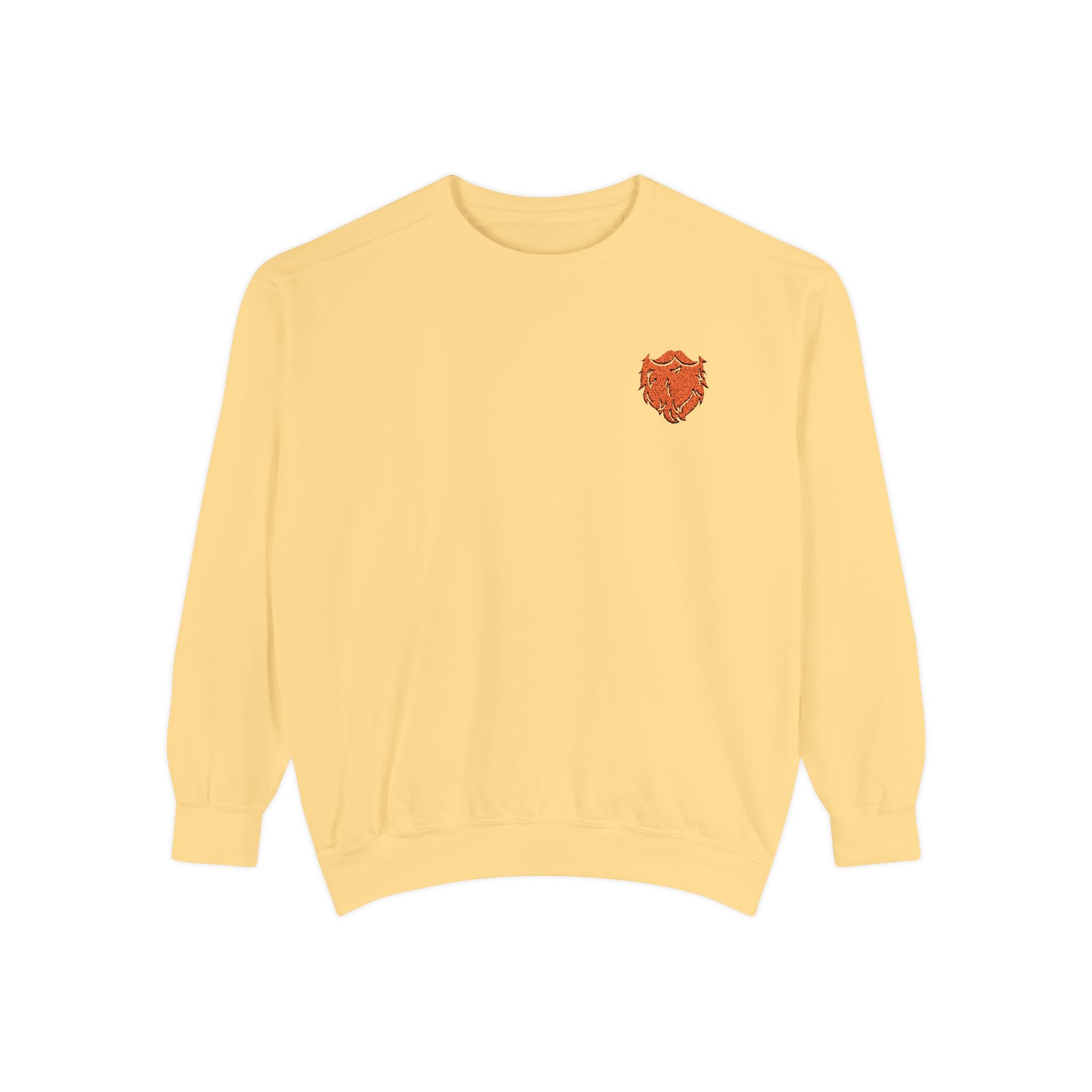 Golden Beard Embroidered Sweatshirt – Cozy Unisex Fall Layer Crewneck Sweatshirt – Queer Streetwear Cozy Essential
