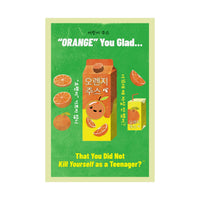 Retro Orange Juice Poster - Fun Vintage Wall Art with Humorous Quote – Club Riot Queer Streetwear