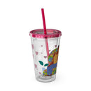 Sunsplash Tumbler, Colorful Couples Drinkware, Cute Travel Mug, Love Glassware – Bold Queer Streetwear Drinkware