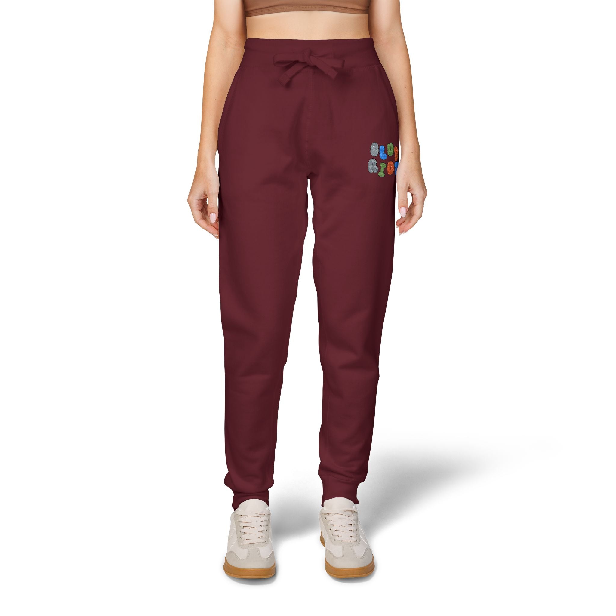 Cozy Embroidered Unisex Fleece Sweatpants, Casual Lounge Pants, Perfect for Relaxing, Gift for Him/Her, Ideal for Everyday Wear – Club Riot Queer Streetwear
