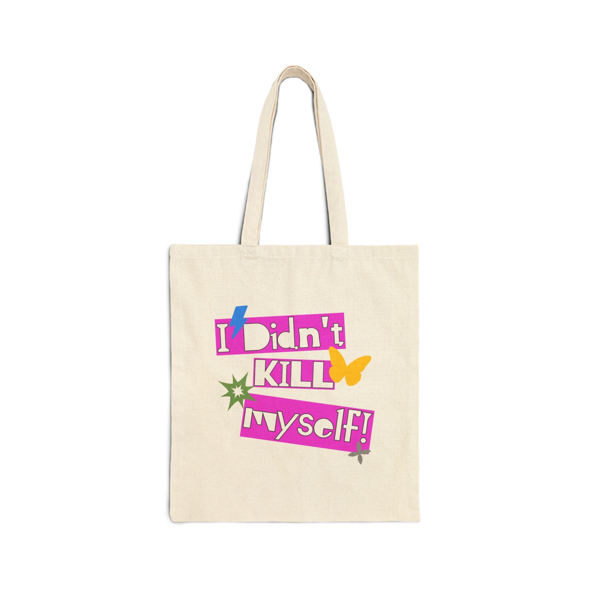 Retro Floral Tote Bag, Eco Cotton Canvas Tote Bag – Queer Streetwear Eco Tote