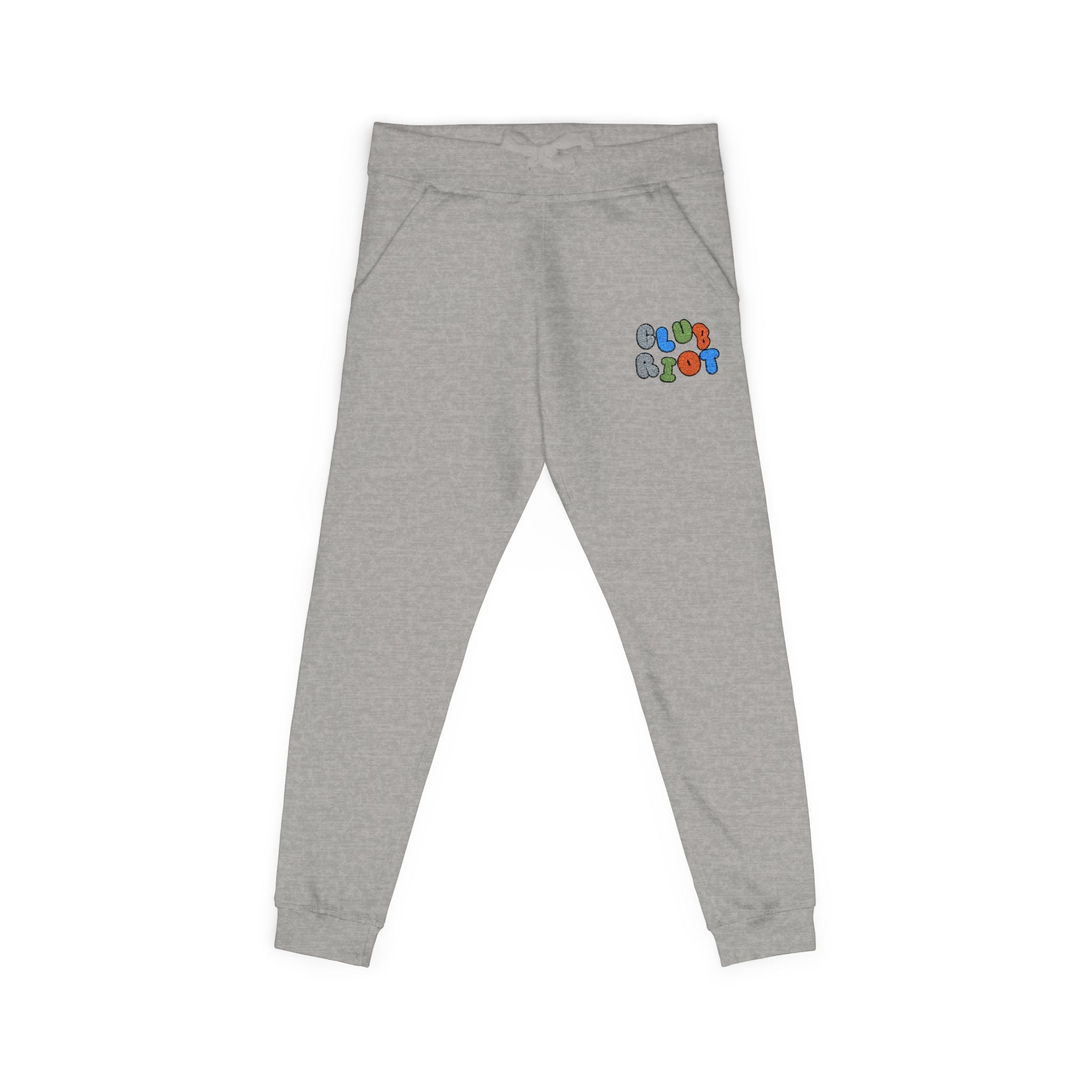 Cozy Embroidered Unisex Fleece Sweatpants, Casual Lounge Pants, Perfect for Relaxing, Gift for Him/Her, Ideal for Everyday Wear – Club Riot Queer Streetwear