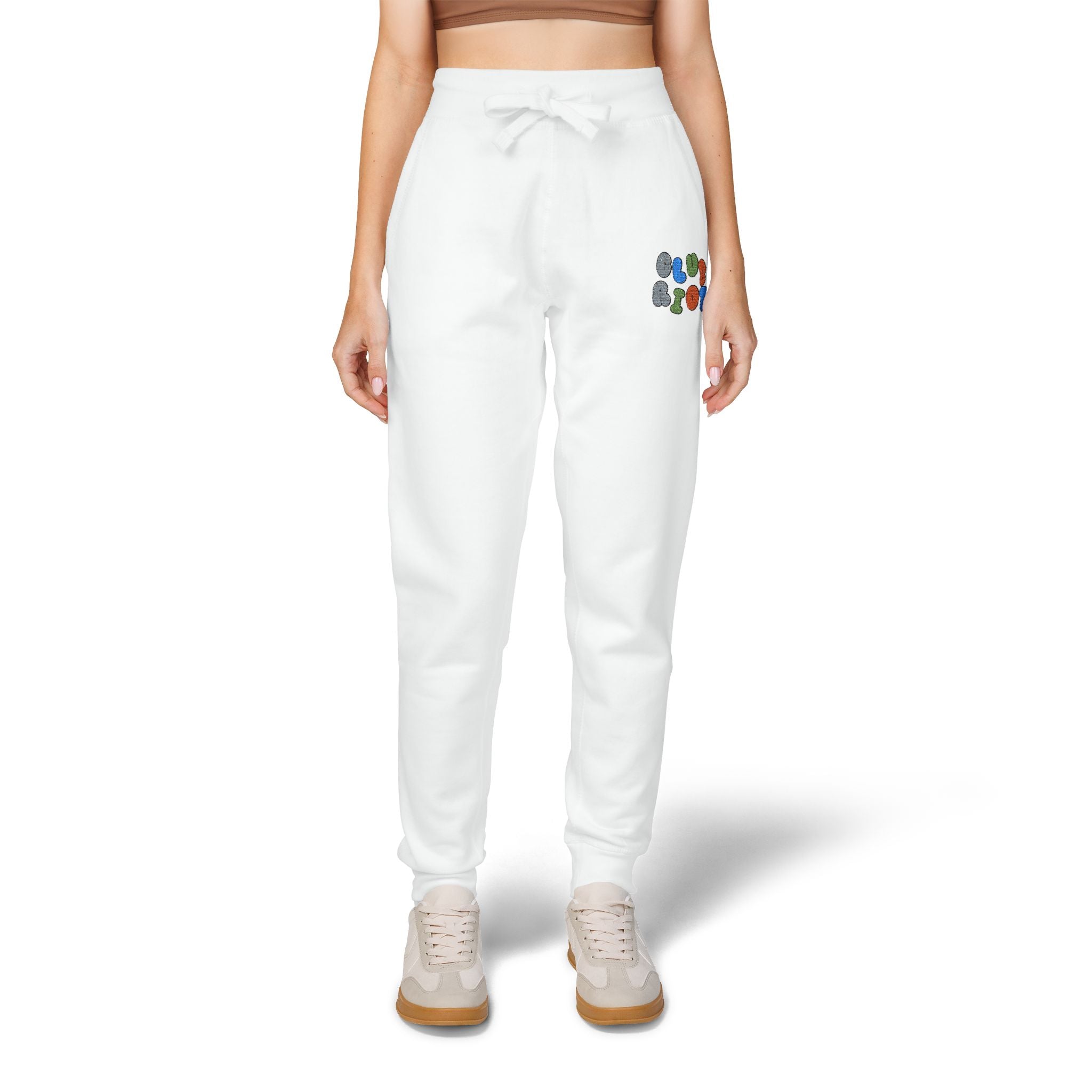 Cozy Embroidered Unisex Fleece Sweatpants, Casual Lounge Pants, Perfect for Relaxing, Gift for Him/Her, Ideal for Everyday Wear – Club Riot Queer Streetwear
