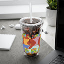 Sunsplash Tumbler, Colorful Couples Drinkware, Cute Travel Mug, Love Glassware – Bold Queer Streetwear Drinkware