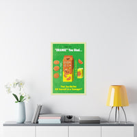Retro Orange Juice Poster - Fun Vintage Wall Art with Humorous Quote – Club Riot Queer Streetwear