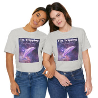 "I'm tripping the F*ck out" Surreal Dolphin Tee Unisex T-Shirt – Bold Queer Streetwear Graphic Tee