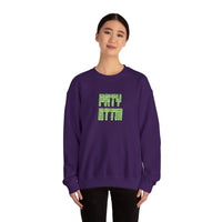 Sparkling Green Text Crewneck Sweatshirt | Casual Streetwear, Cozy Gift, Unisex Apparel, Everyday Fashion, Holiday Layering Crewneck Sweatshirt – Queer Streetwear Cozy Essential