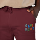 Cozy Embroidered Unisex Fleece Sweatpants, Casual Lounge Pants, Perfect for Relaxing, Gift for Him/Her, Ideal for Everyday Wear – Club Riot Queer Streetwear