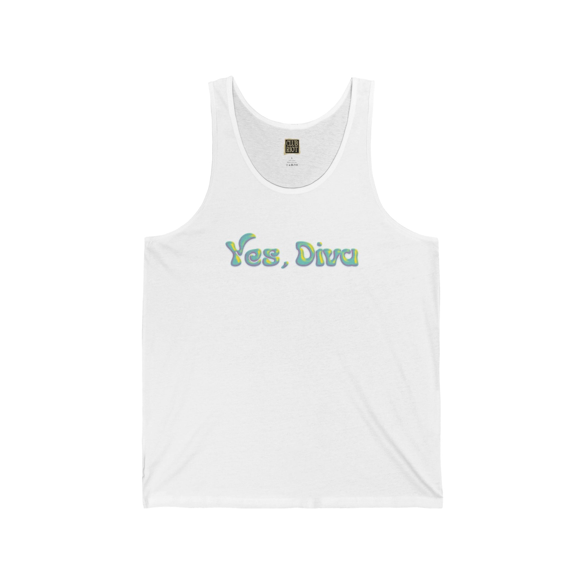 Yes, Diva Unisex Jersey Tank – Stylish and Comfortable Summer Wear – Club Riot Queer Streetwear