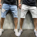 Slim Fit Men's Denim Pants with Holes – Club Riot Queer Streetwear