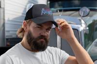 "Flaming Homosexual" Pride Embroidered Trucker Cap Snapback Trucker Cap – Embroidered Queer Streetwear Hat
