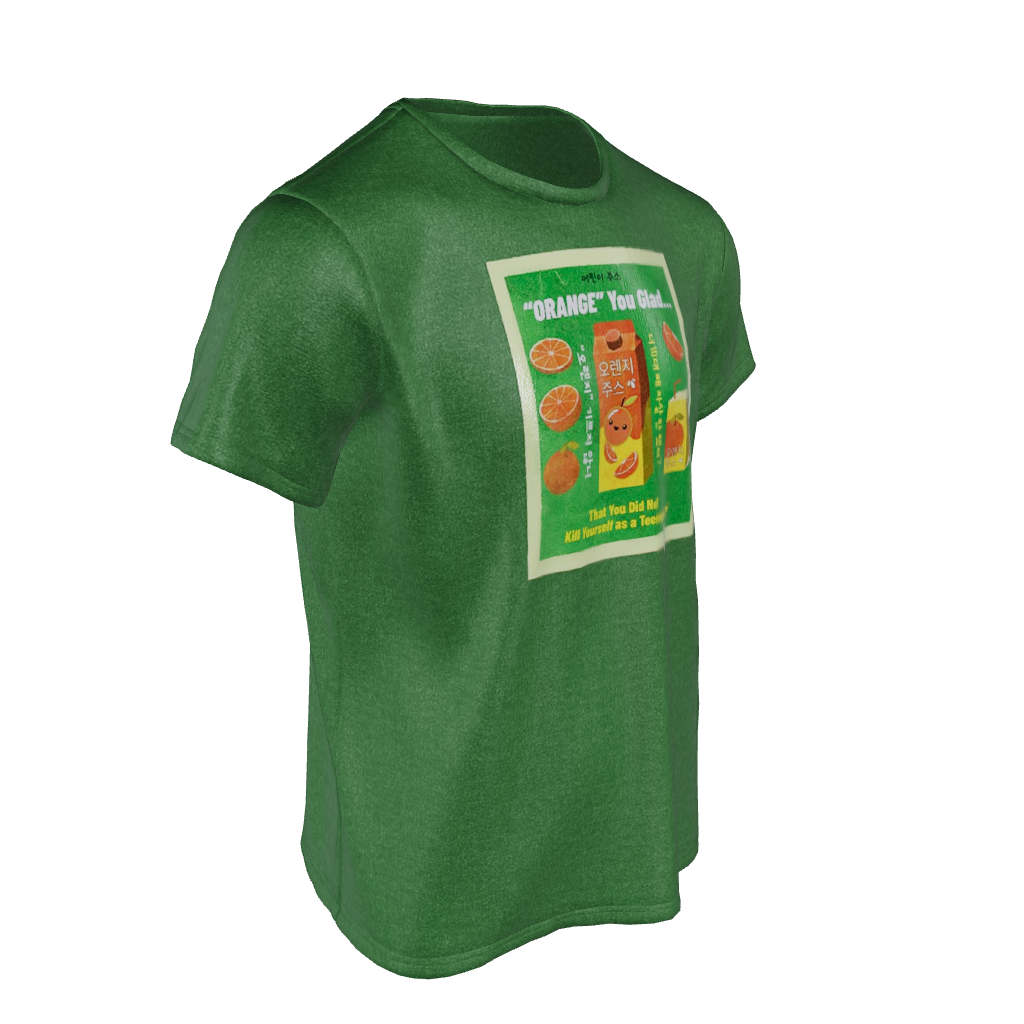 Retro Korean Orange Juice Tee Unisex T-Shirt – Bold Queer Streetwear Graphic Tee