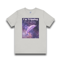 "I'm tripping the F*ck out" Surreal Dolphin Tee Unisex T-Shirt – Bold Queer Streetwear Graphic Tee