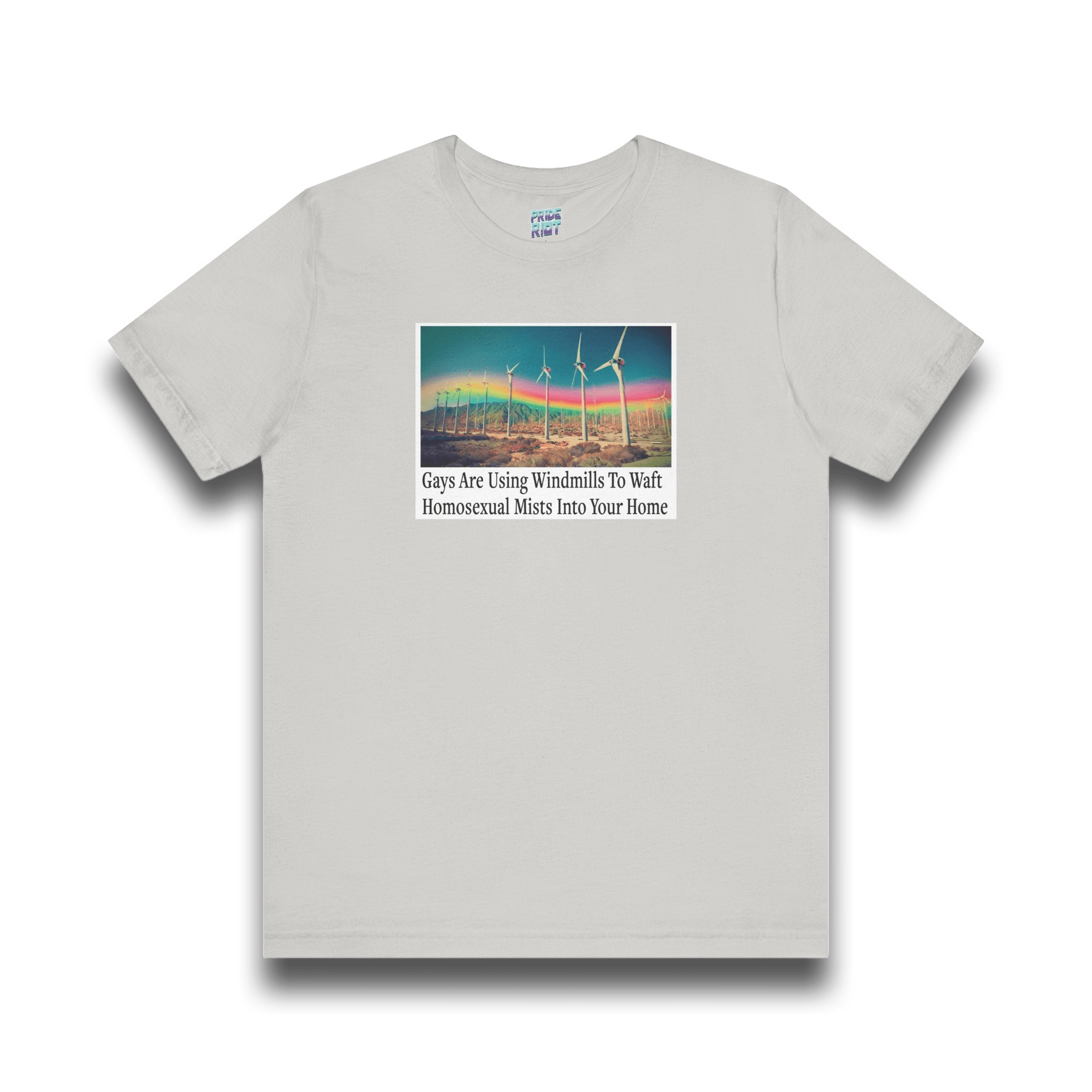"Gays are using windmills to waft homosexual mists into your home" Tee Shirt Unisex T-Shirt – Bold Queer Streetwear Graphic Tee
