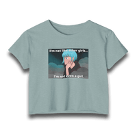 "I’m Not Like Other Girls" Women’s Festival Crop Graphic Top with Club Riot queer streetwear design