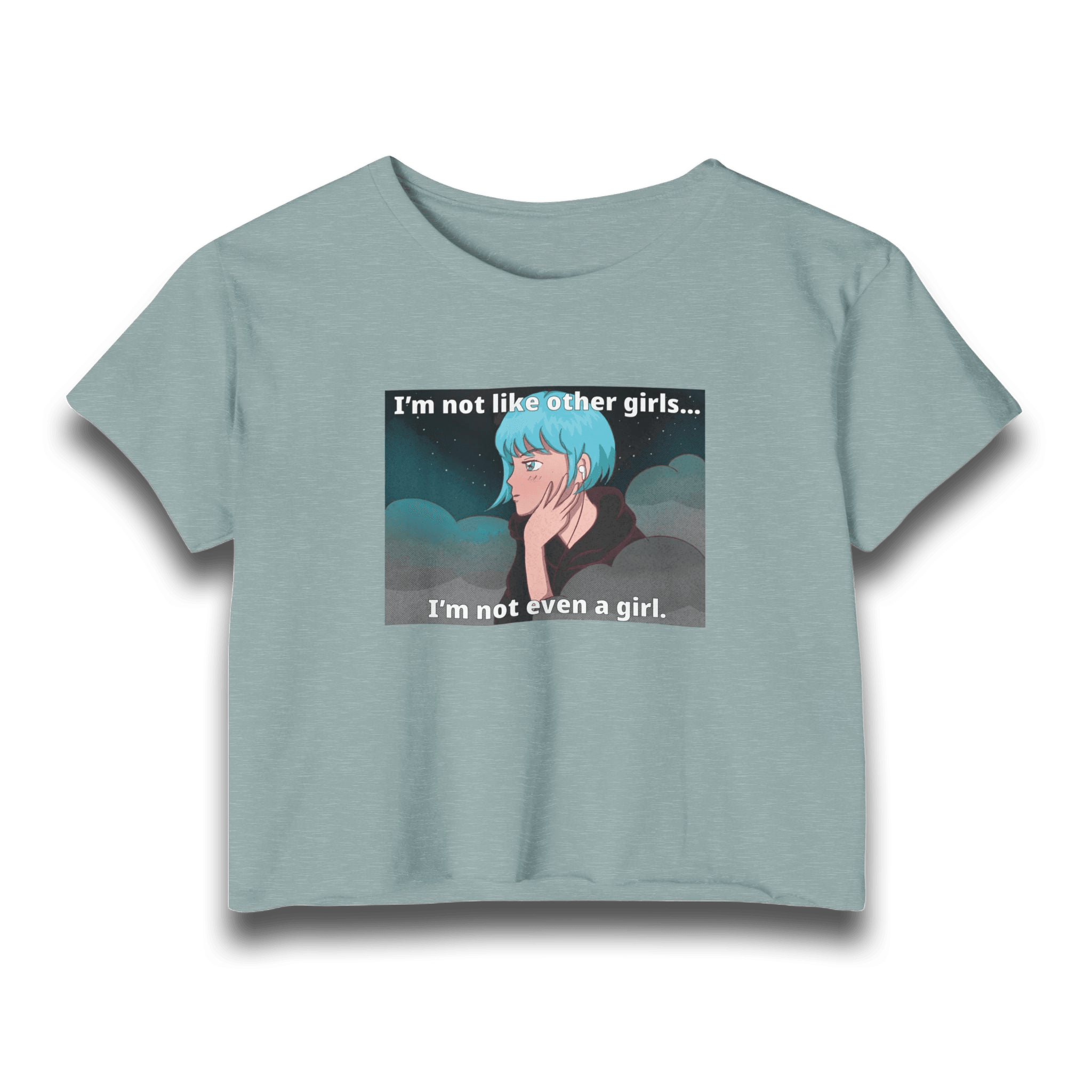 "I’m Not Like Other Girls" Women’s Festival Crop Graphic Top – Club Riot Queer Streetwear