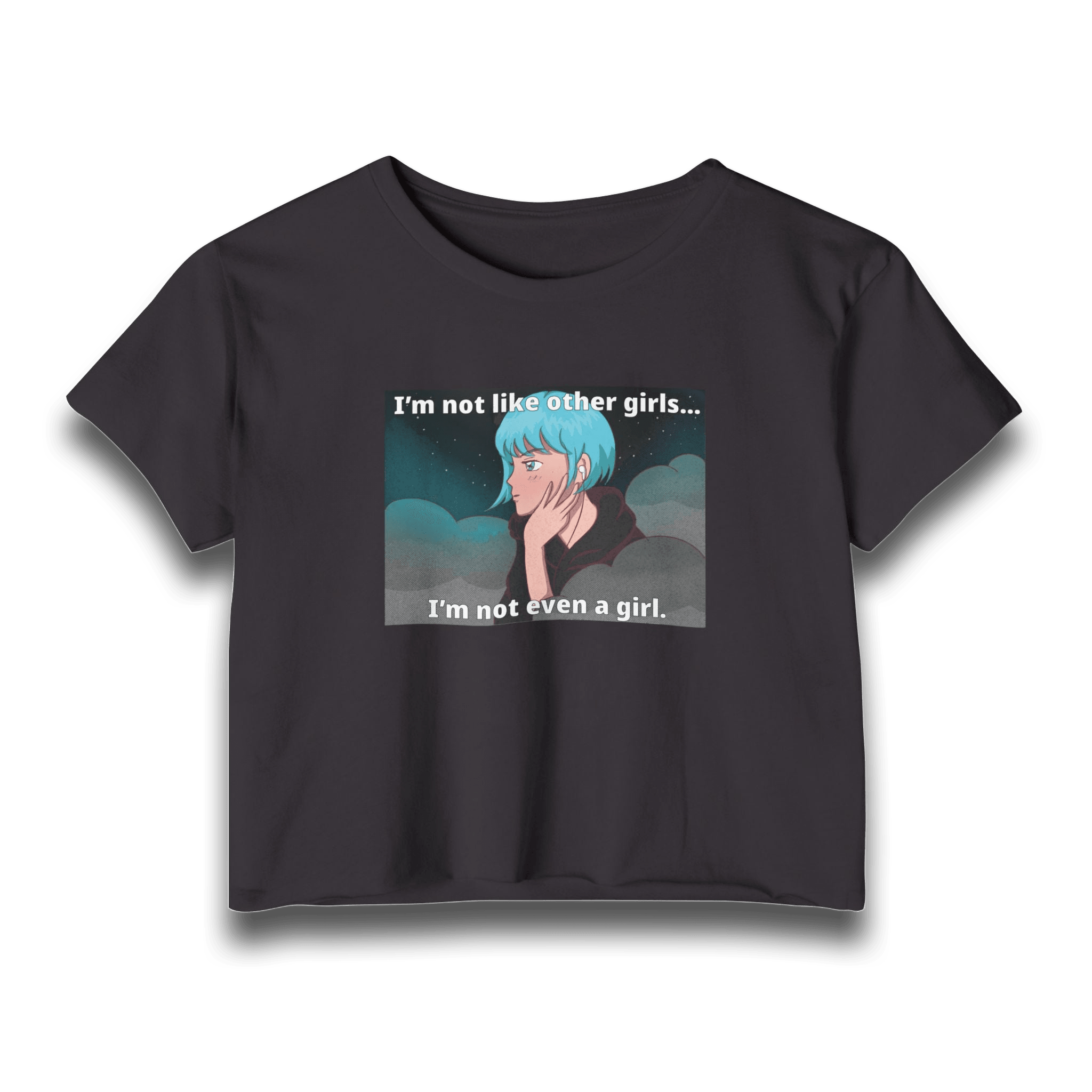 "I’m Not Like Other Girls" Women’s Festival Crop Graphic Top – Club Riot Queer Streetwear